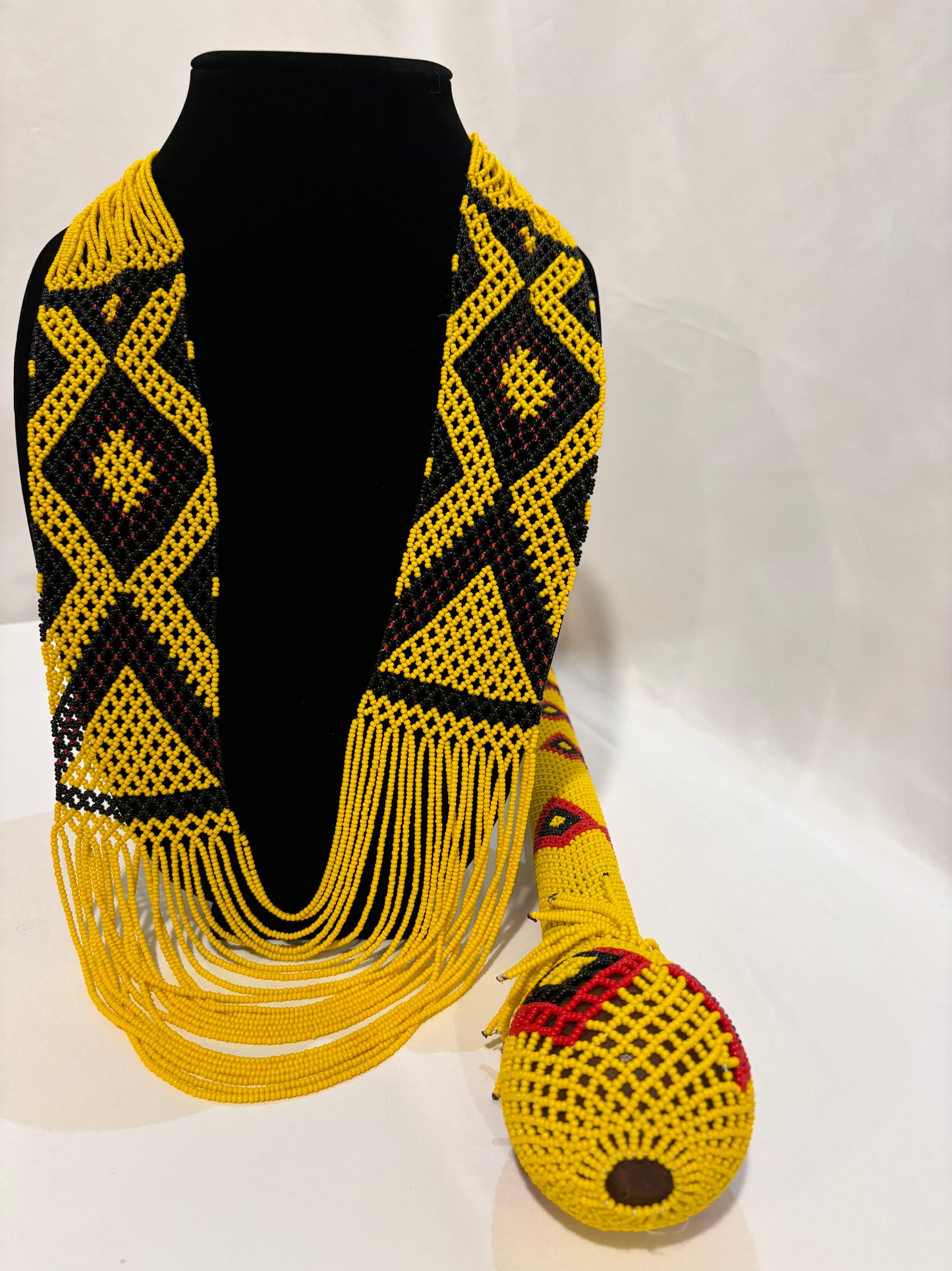 Yellow/Black/Red combo Traditional Beads Set