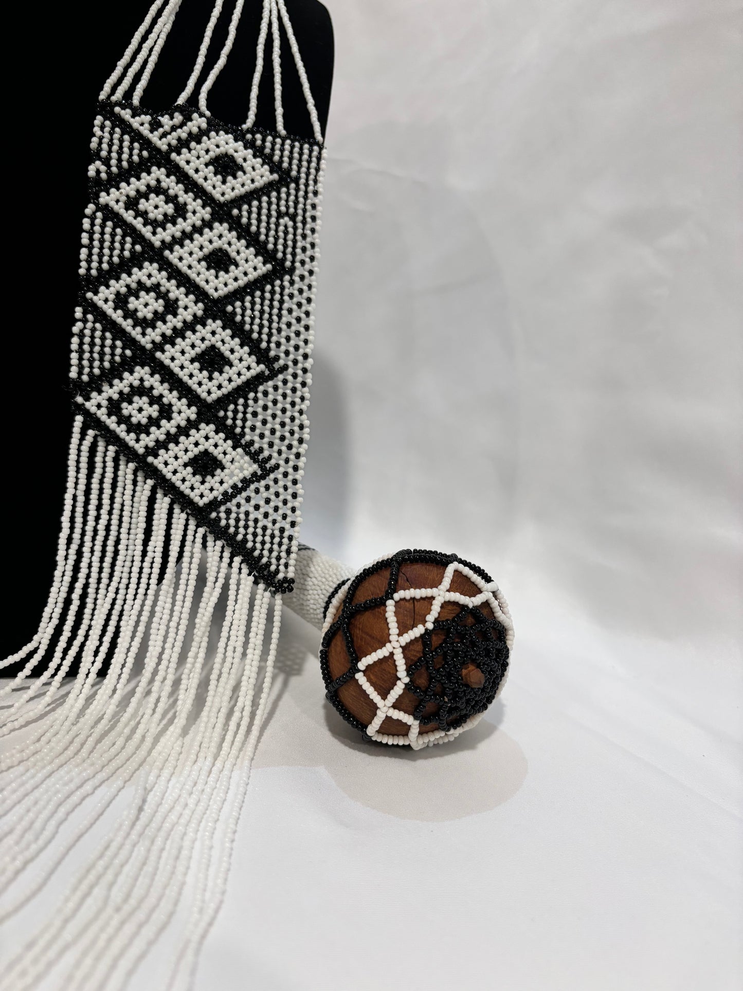 Black/White Combo Traditional Bead Set (Borchar)