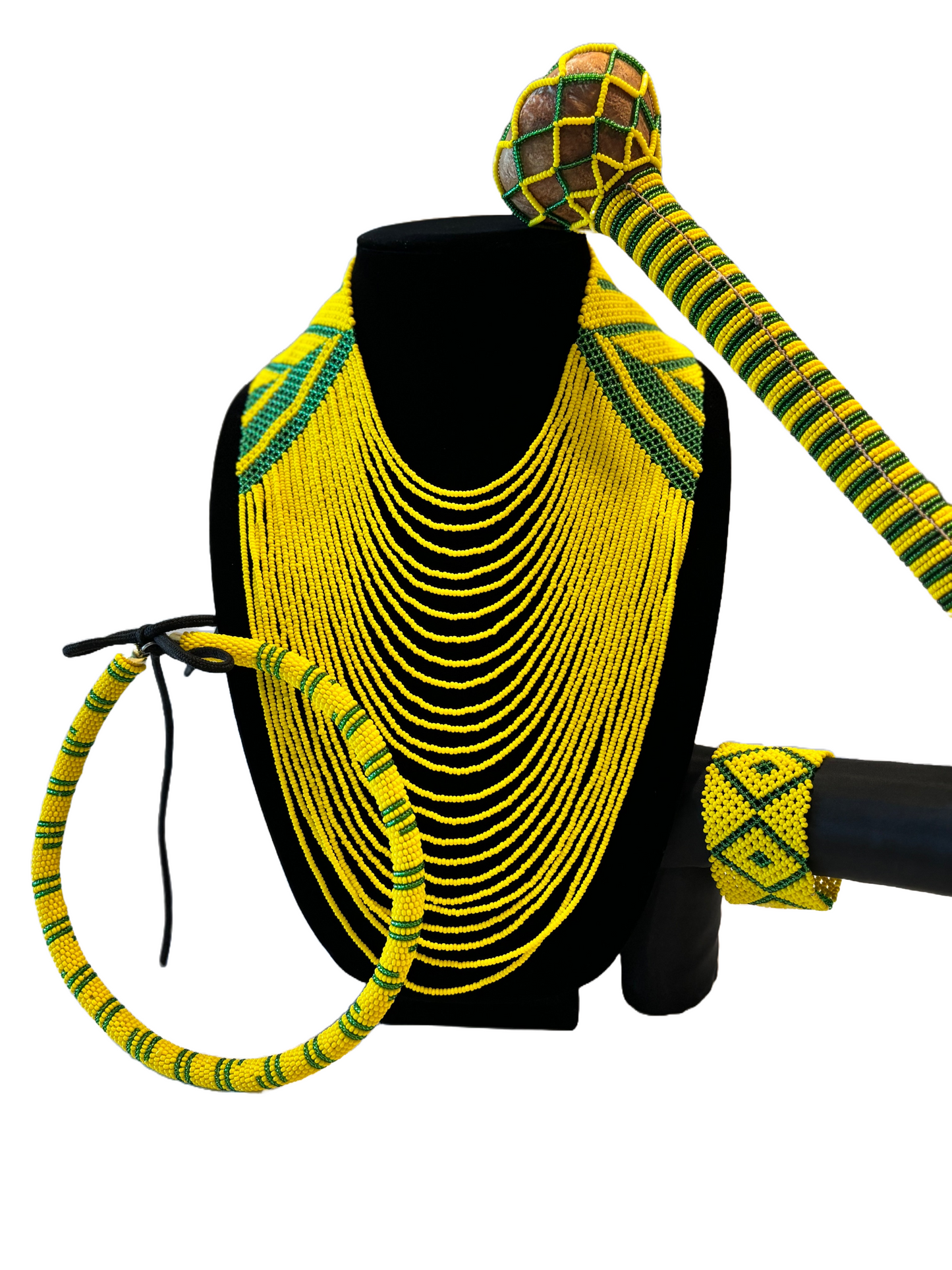 Yellow/Green combo Traditional Bead Set
