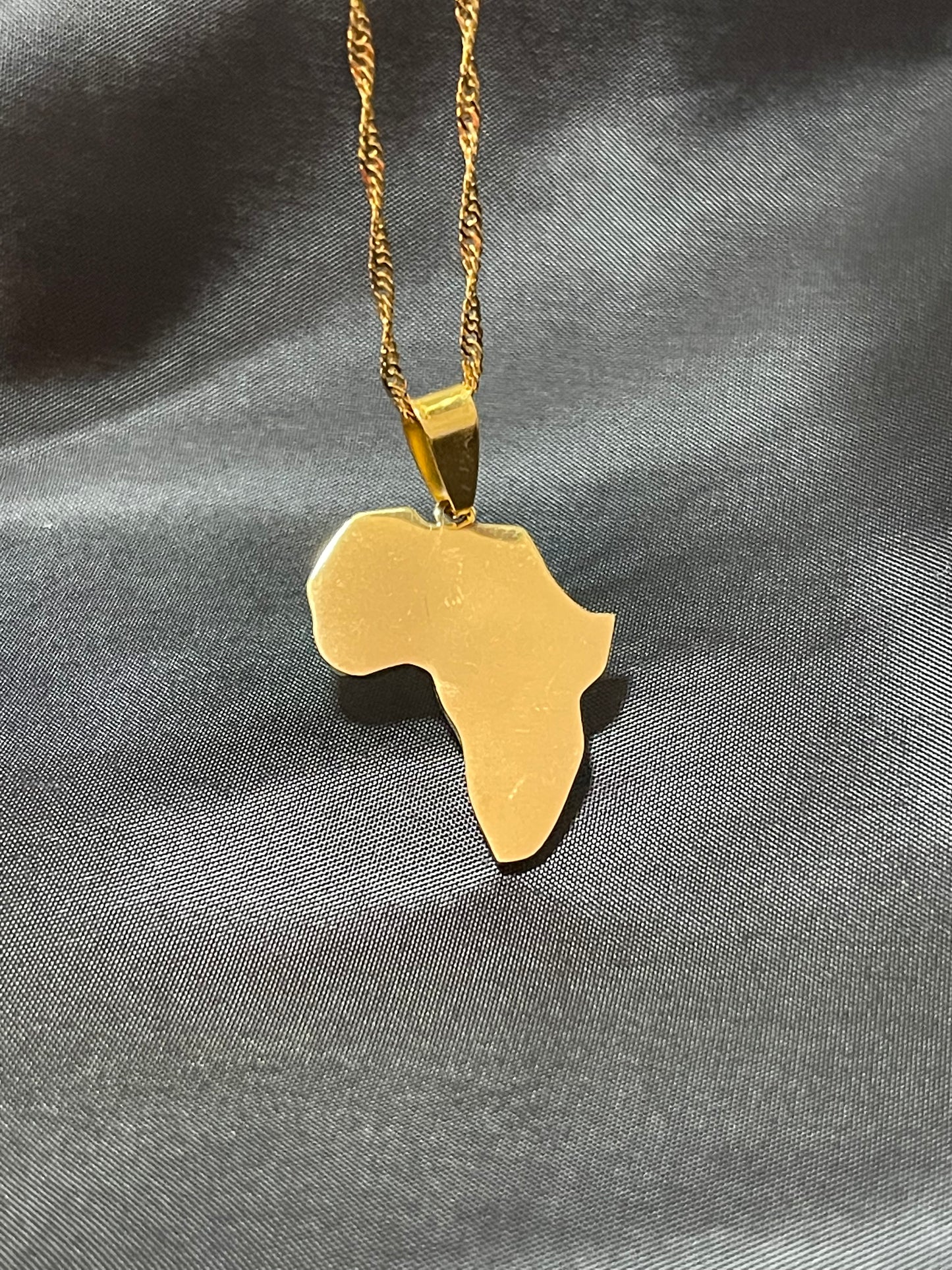 Africa Map Necklace Pendant