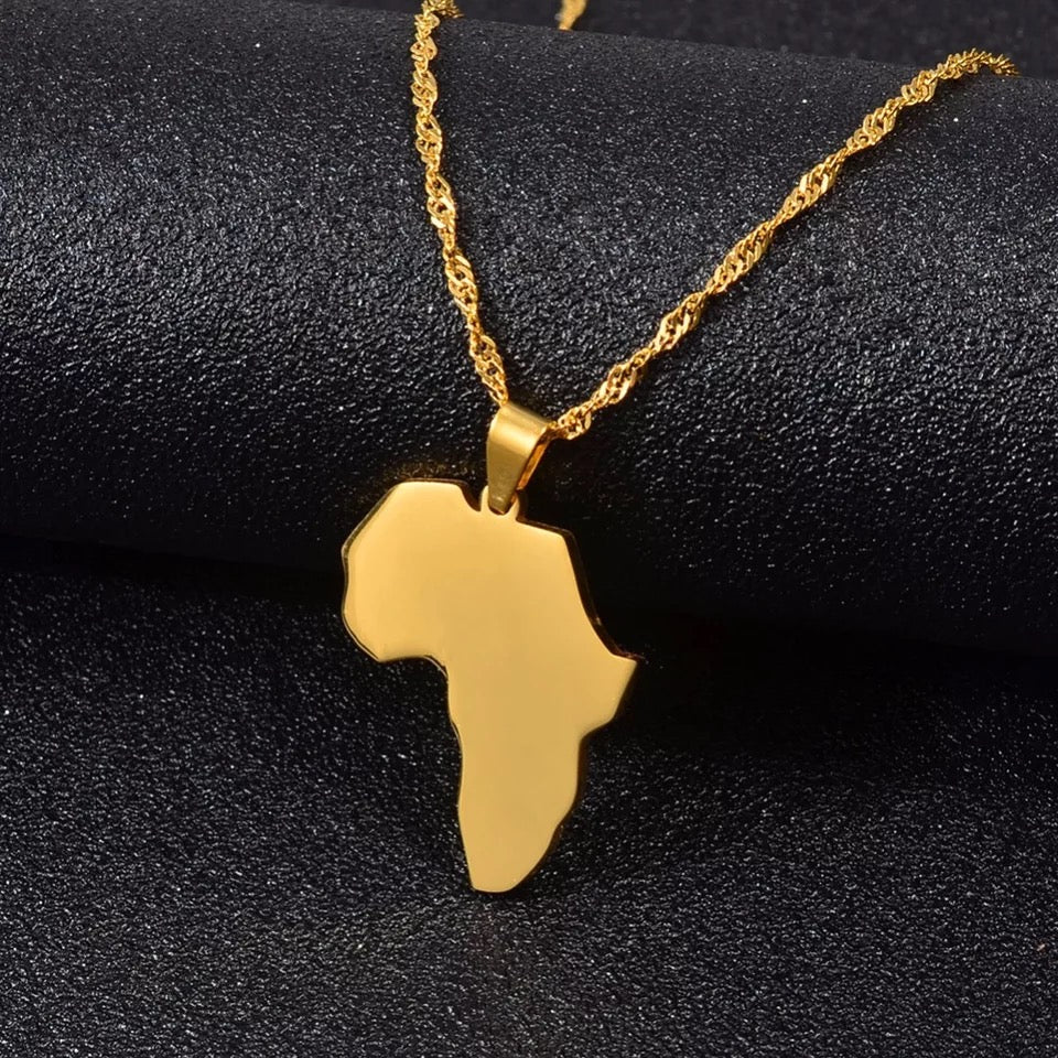 Africa Map Necklace Pendant