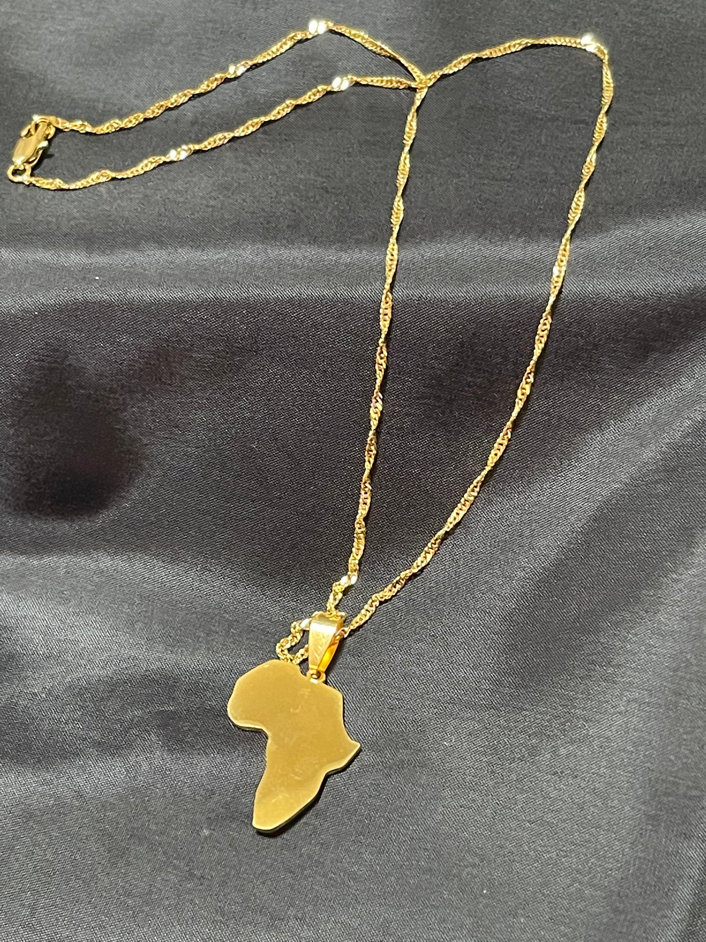 Africa Map Necklace Pendant