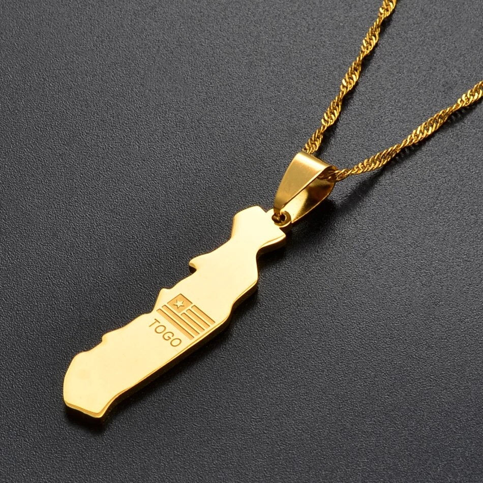 Togo Map Necklace